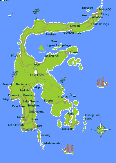 Map of Sulawesi